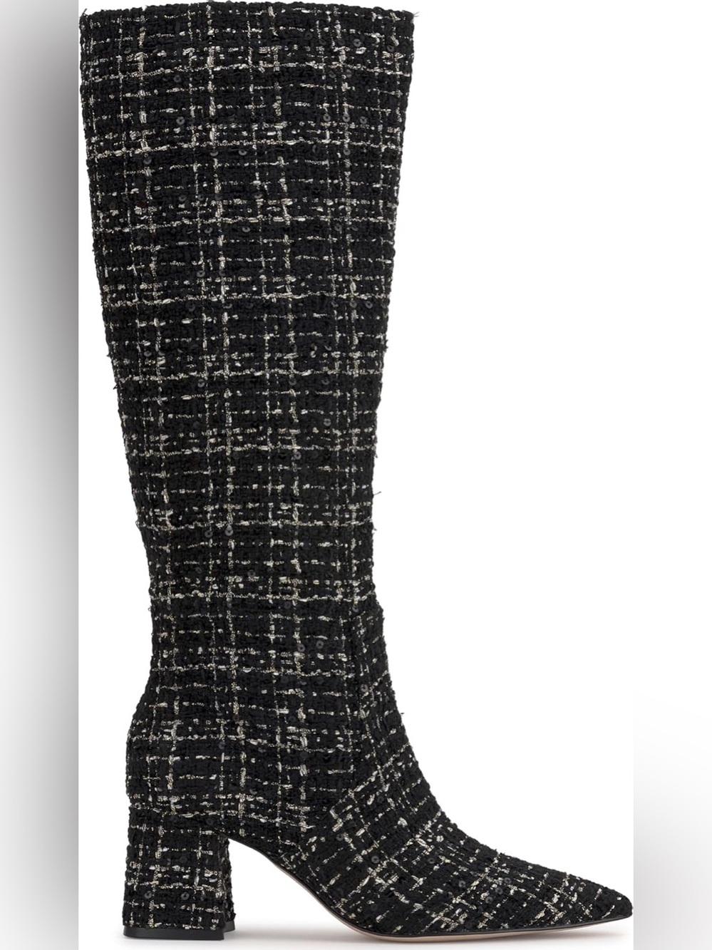 Jessica Simpson Skyeth Black Tweed Over-the-Knee Pointed Boots